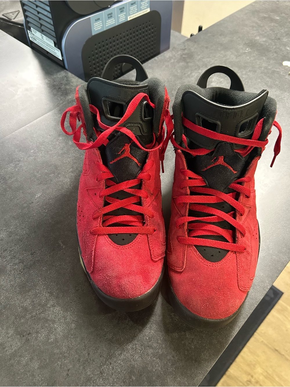 Jordan Men's Red and Black Athletic Shoes